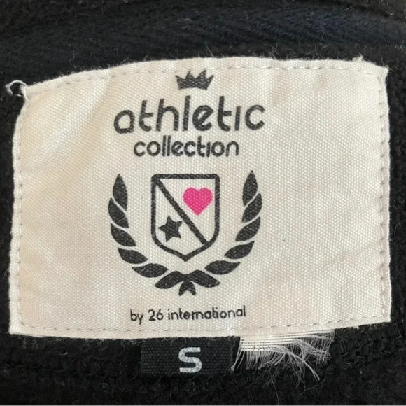 Athletic Collection by 26 Internationa Black Fleece Jacket with Gold Zip Detail - Picture 4 of 5